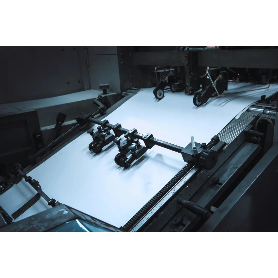 Large format printer producing a vibrant, high-resolution vinyl banner for outdoor use.